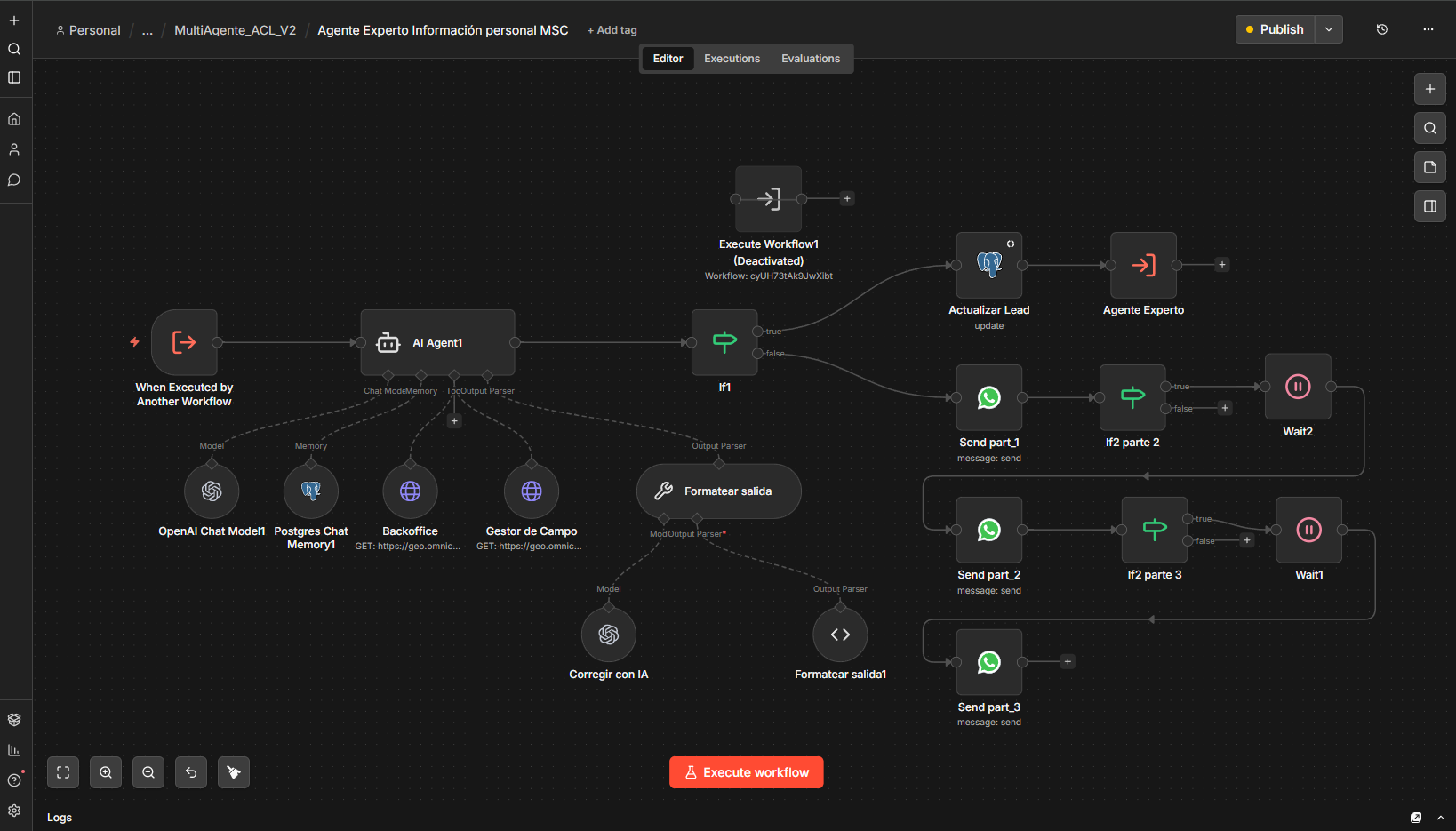 Configuración del flujo del agente conversacional inteligente
